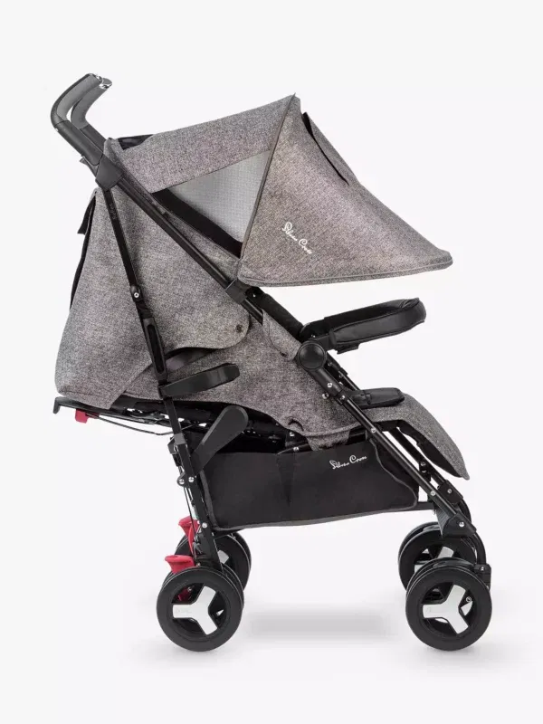 Silver Cross Reflex Stroller with Footmuff Brompton Grey Competition Fox