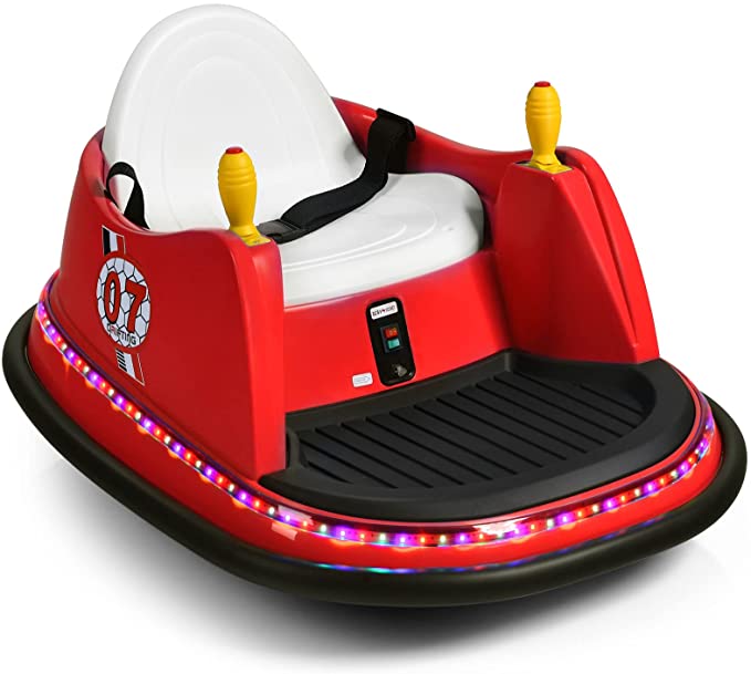 COSTWAY Kids Bumper Car, 360Degree Rotation Spin Children’s Waltzer