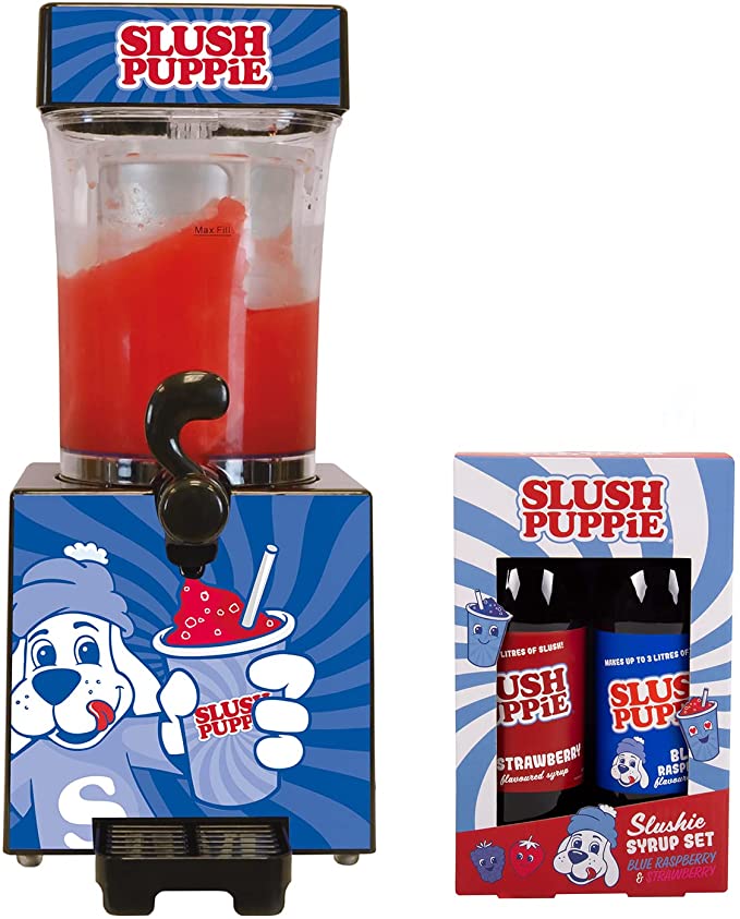 Slush Puppie Machine & Blue Raspberry and Strawberry Syrups ...