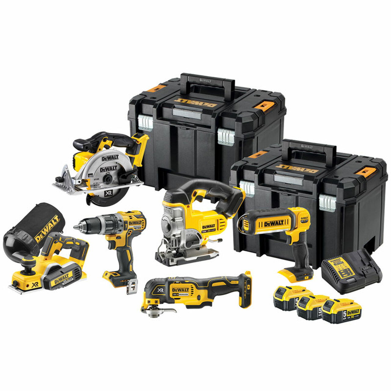 Dewalt Dck665p3t Xr 18v 6 Piece Power Tool Kit With 3x 5.0ah Batteries 