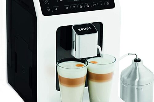 KRUPS EA891D27 Evidence Milk Automatic Coffee Machine, Espresso, Cappuccino, 15 Drink Options, Bean to Cup