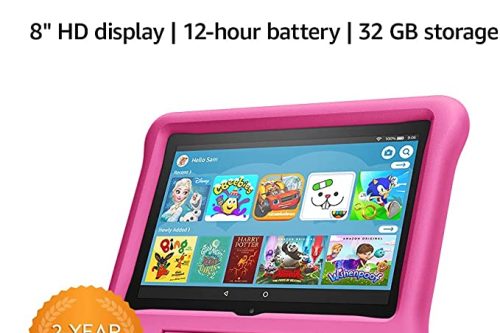 Fire HD 8 Kids tablet | for ages 3-7 | 8" HD display, 32 GB | Pink Kid-Proof Case