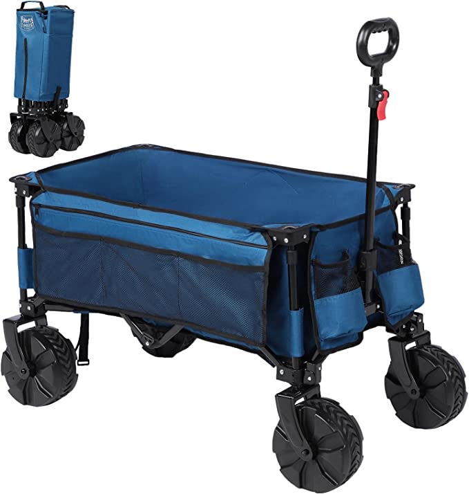 Timber Ridge Extended Collapsing Trolley Timber Ridge Collapsible Folding Festival Wagon, Pull Along Trolley on ...