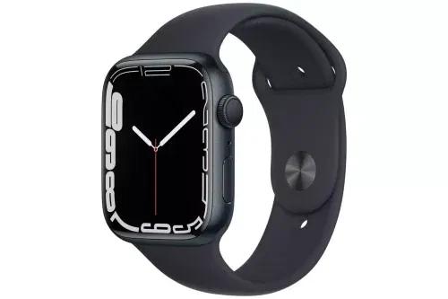 Apple Watch Series 7 GPS, 45mm Midnight Aluminium Case with Midnight Sport Band - Regular
