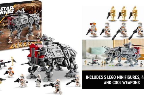 LEGO 75337 Star Wars AT-TE Walker Set with Droid Figures