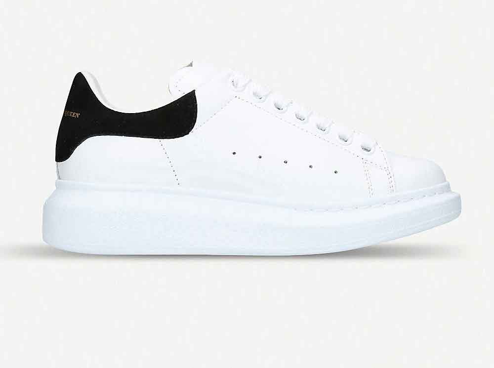 ALEXANDER MCQUEEN Women's Runway leather trainers - Competition Fox