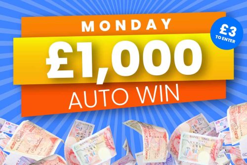 AUTO WIN £1000 CASH - 26/12