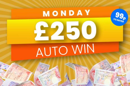 AUTO WIN £250 CASH - 26/12