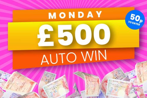AUTO WIN £500 CASH - 26/12