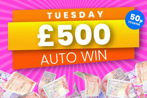 AUTO WIN £500 CASH - 27/12