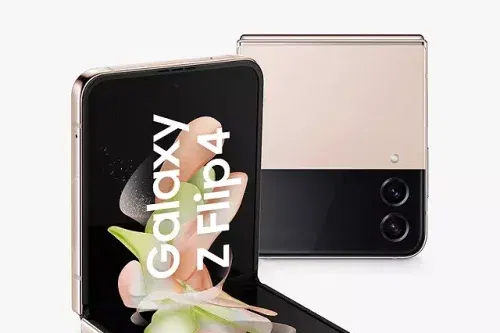 Samsung Galaxy Z Flip4, 5G Foldable Smartphone, 8GB RAM, 6.7”, 5G, SIM Free, 256GB, Pink Gold