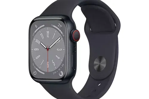 Apple Watch Series 8 GPS, 41mm Midnight Aluminium Case with Midnight Sport Band - Regular