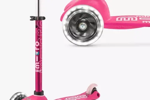 Micro Scooters Mini Deluxe LED Scooter winner picks the colour