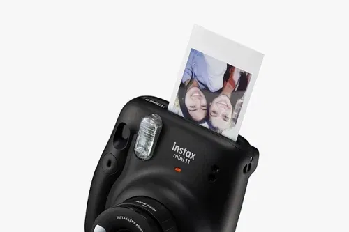 Fujifilm Instax Mini 11 Instant Camera with Built-In Flash & Hand Strap, Charcoal Gray