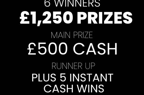 £500 JACKPOT MAIN PRIZE + 5 INSTANT WINNING NUMBERS