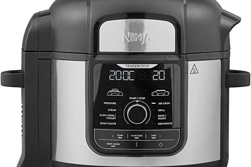 Ninja Foodi MAX Multi-Cooker [OP500UK], 9-in-1, 7.5L, Electric Pressure Cooker and Air Fryer, Brushed Steel and Black