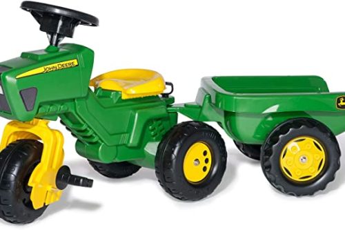 TOY DAY- AUTO WIN- Rolly John Deere Tractor and Trailer with Sounds