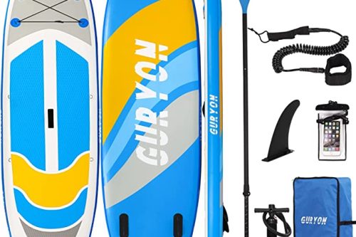 Paddle Board, Inflatable Stand Up Paddle Board Ultra-light ISUP 10’x 30" x 6" Paddle Board with Adjustable Paddle, Hand Pump, Leash, Repair Kit, Waterproof Phone Case, Paddle Board for Adults