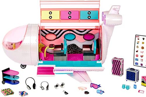 TOY DAY- AUTO WIN-LOL Surprise OMG Plane 4-in-1 Playset