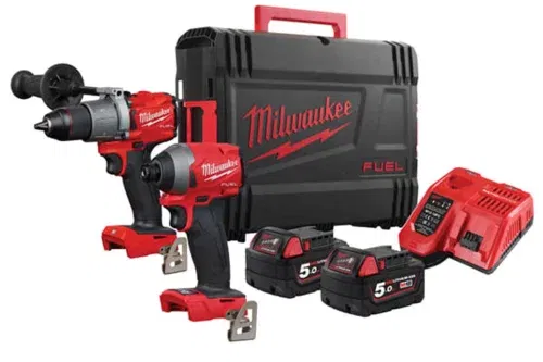 Milwaukee M18 FPP2A2-502X 18V Fuel Twin Pack with 2x 5.0Ah Batteries