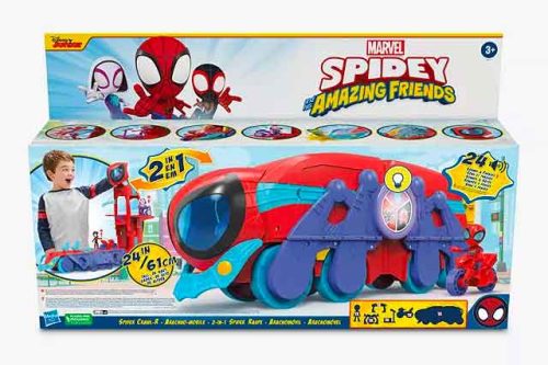 TOY DAY- AUTO WIN-Marvel Spidey And His Amazing Friends Spider Crawl-R Arachno-Mobile