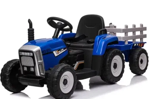 TOY DAY- AUTO WIN-Children’s Electric 12V Ride On Tractor With Trailer and Remote