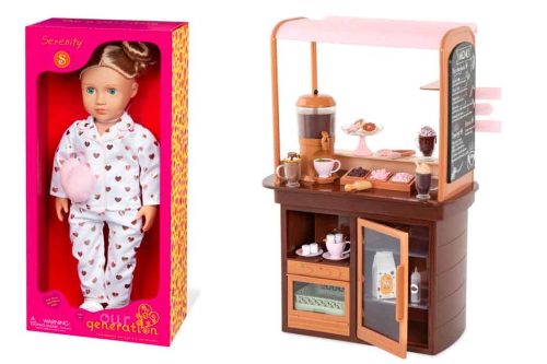TOY DAY- AUTO WIN- Our Generation - Choco-tastic Hot Chocolate Stand AND DOLL