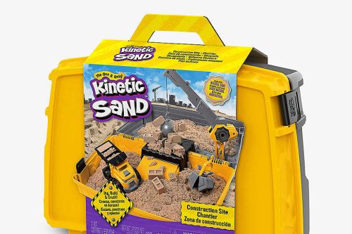 TOY DAY- AUTO WIN -KINETIC SAND Construction site folding sandbox playset
