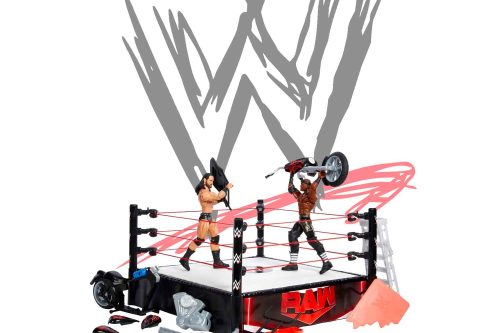 TOY DAY- AUTO WIN-WWE Wrekkin' Crash 'N' Crush Superstar Ring with Drew McIntyre, Bobby Lashley and Slam