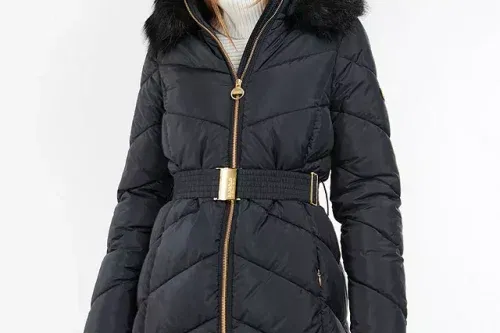 Barbour International East Moor Quilted Jacket, Black