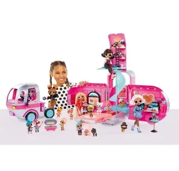 TOY DAY- AUTO WIN-L.O.L. Surprise! O.M.G. 4-in-1 Glamper with 55+ Surprises