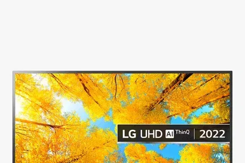 LG 43UQ75006LF (2022) LED HDR 4K Ultra HD Smart TV, 43 inch with Freeview HD/Freesat HD, Ceramic Black