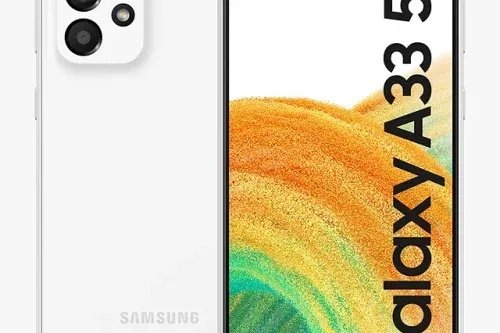Samsung Galaxy A33 Smartphone, Android, 6.4”, 5G, SIM Free, 128GB, Awesome White