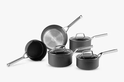 Ninja Foodi ZEROSTICK Hard Anodised Aluminium Non-Stick Frying Pan & Saucepan Set, 5 Piece