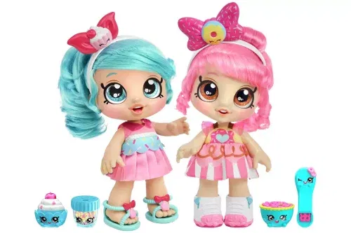 TOY DAY- AUTO WIN- Kindi Kids Donatina And Jessicake Dolls-