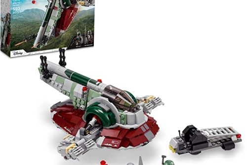 TOY DAY- AUTO WIN-LEGO Star Wars Boba Fett’s Starship 75312 Fun Toy Building Kit; Awesome Gift Idea for Kids; New 2021 (593 Pieces), Multicolor, Standard