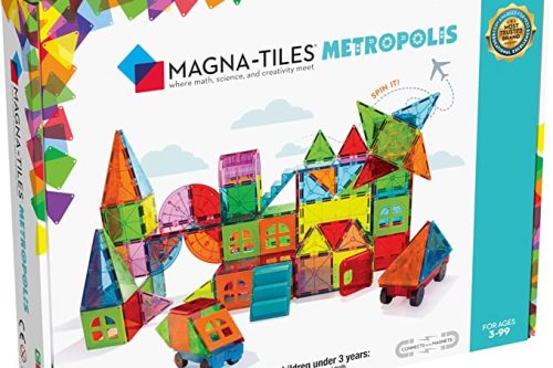 TOY DAY- AUTO WIN- Magna-Tiles Metropolis 110 Piece Set - 3D magnetic building tiles