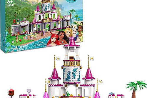 TOY DAY - AUTO WIN-LEGO 43205 Disney Princess Ultimate Adventure Castle Building Toy with 5 Princess Mini-Dolls Including Ariel, Rapunzel and Snow White, Girls & Boys Xmas Gifts