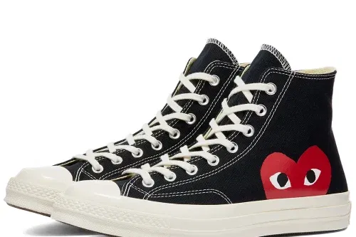 CONVERSE COMME DES GARCONS Comme des Garçons PLAY x Converse canvas high-top trainers