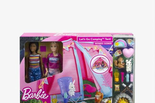 TOY DAY- AUTO WIN-BARBIE Camping tent and two dolls playset #2