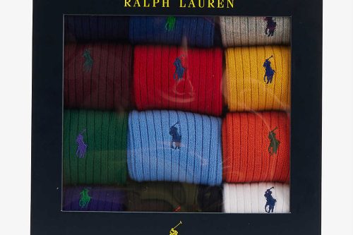 POLO RALPH LAUREN Logo-embroidered stretch-cotton socks pack of nine