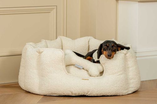 High Wall Bouclé Bed For Dogs M