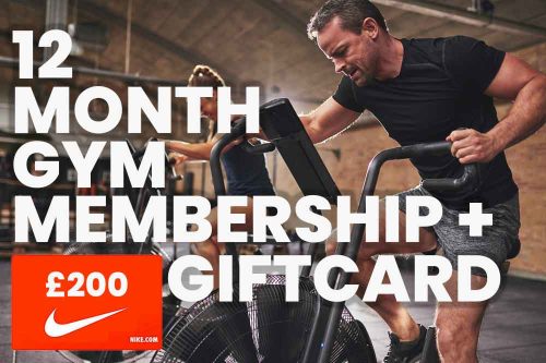 WIN A 12 MONTH GYM MEMBERSHIP + £200 NIKE GIFT CARD