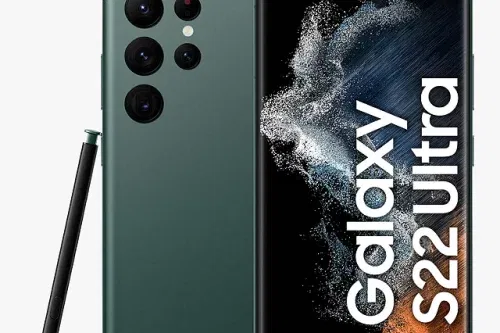 Samsung Galaxy S22 Ultra 5G Smartphone with Wireless PowerShare & Bluetooth S Pen, 8GB RAM, 6.8", 5G, SIM Free, 128GB, Green