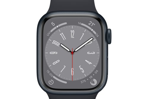 Apple Watch Series 8 GPS, 41mm Midnight Aluminium Case with Midnight Sport Band - Regular