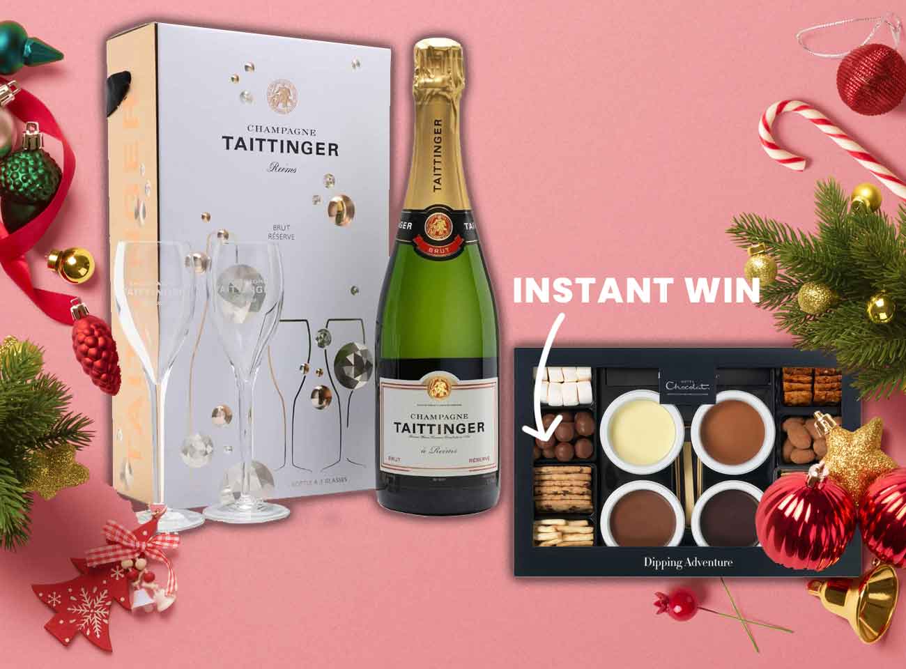 CHRISTMAS ADVENT CALENDAR WIN A Taittinger Brut NV Champagne & Glasses