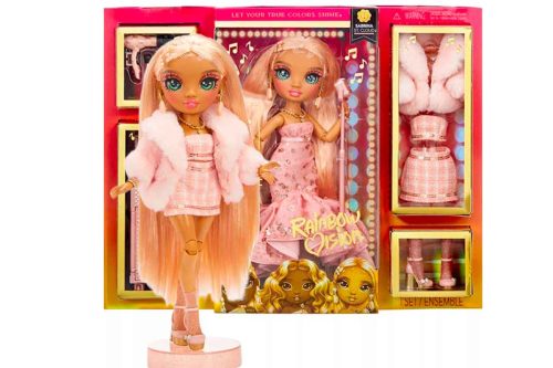 TOY DAY- AUTO WIN-Rainbow High Rainbow Vision Divas - SABRINA ST. CLOUD - Rose-Quartz Pink Fashion Doll