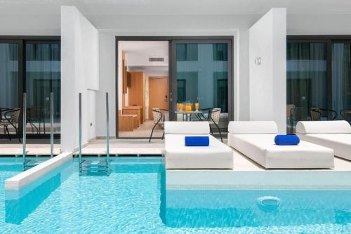 COUPLES HOLIDAY 2024 TO LINDOS, RHODES, GREECE- SWIM UP ROOM