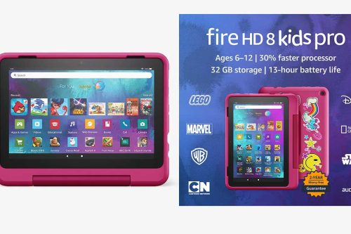 Amazon Fire HD 8 Tablet Kids Pro Edition (12th Generation, 2022) with Kid-Friendly Case, Hexa-core, Fire OS, Wi-Fi, 32GB, 8", Rainbow