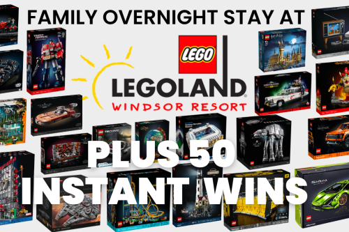 WIN A FAMILY OVERNIGHT STAY AT LEGOLAND JACKPOT +50 LEGO INSTANT WINS UP FOR GRABS